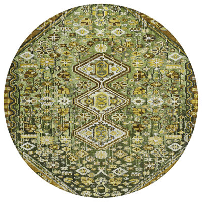 Tapis olive intérieur / extérieur lavable à la machine Xhevrie