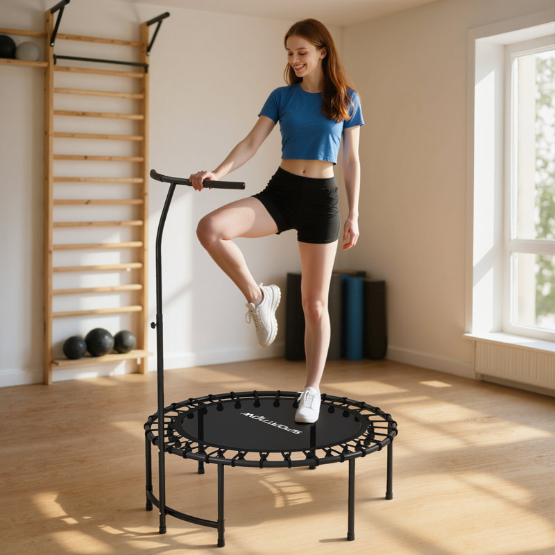 Trampoline 40 "pour adulte avec poignée ajustable, noir, Black