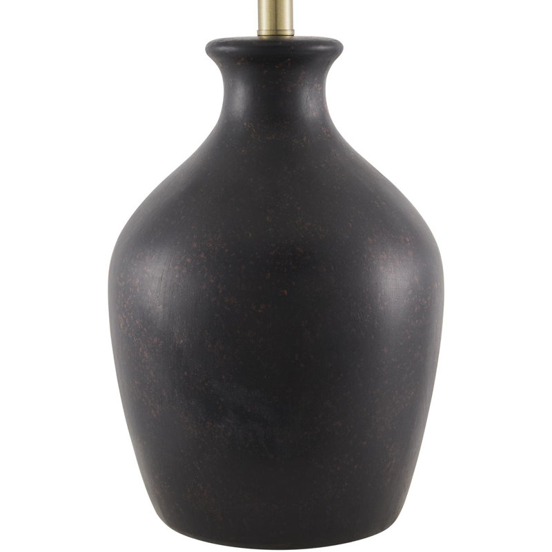 Cerria Table Lamp, Black, Beige