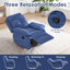 Fauteuil inclinable compact en métal bleu, pivotant moderne pour le salon