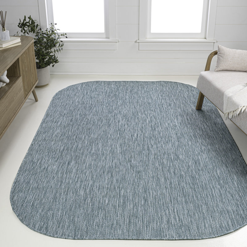 Tapis intérieur / extérieur turquoise Longe, Nouveauté 4 pi x 6 pi