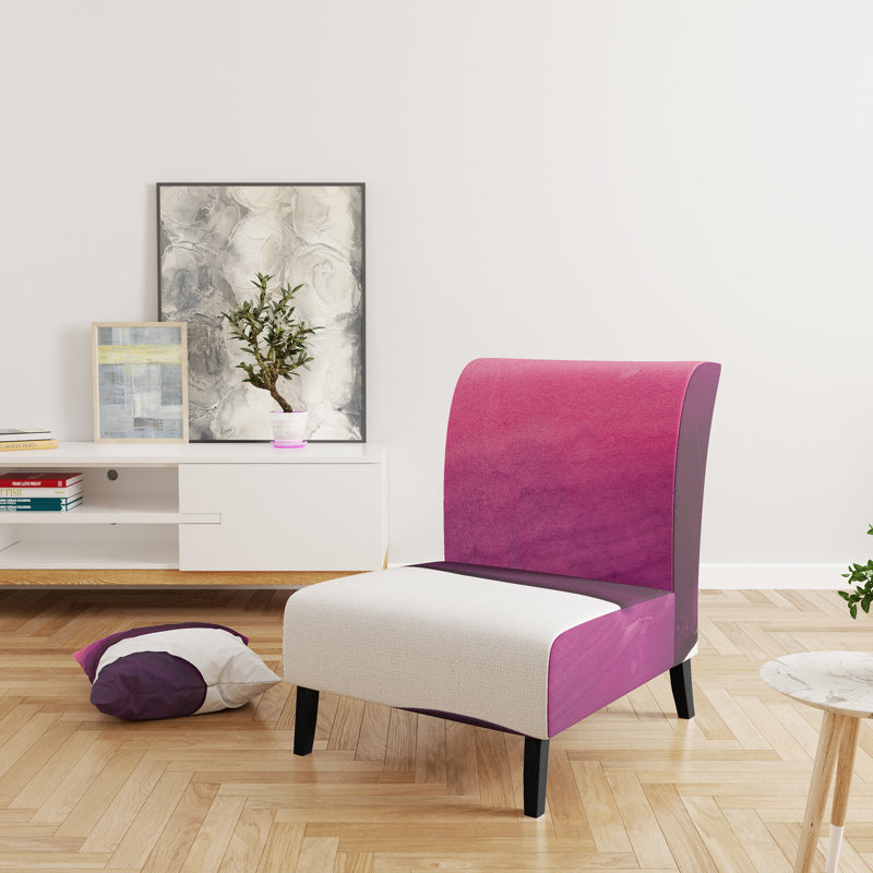 Peinture de la pierre magenta - Fauteuil de chambre rembourré Shabby Elegance