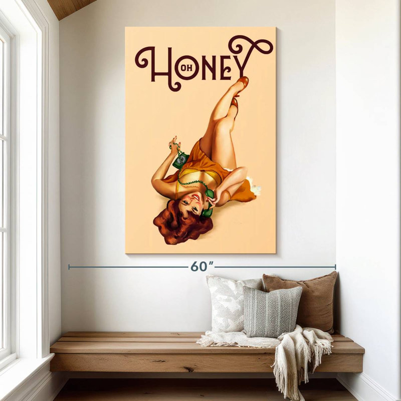 Leisha Oh Honey téléphone gingembre, H 51 po x l 34 po