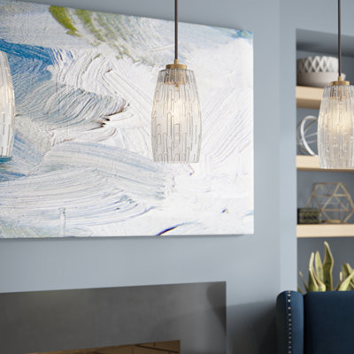 Luminaire suspendu cylindrique à 1 lumière