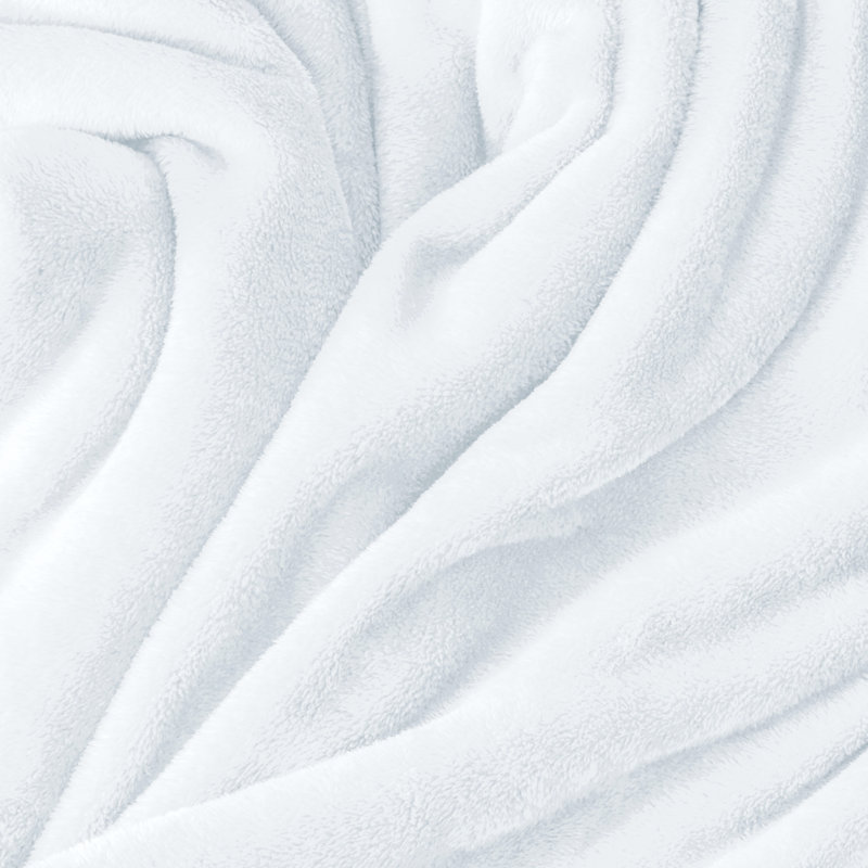 Bare Home Microplush Fleece Blanket - Fuzzy, Warm, Bed/Throw Blanket, Twin, White