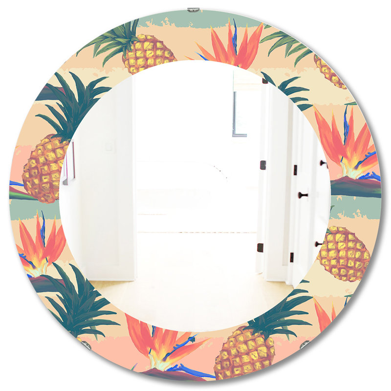 Wall Mirror, 31.5" H x 31.5" W, Flower 2