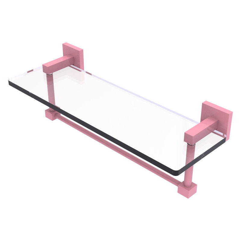 Tablette de meuble-lavabo en verre avec barre à serviettes intégrée Montero Collection Montero, H 5,3 po x l 16 po x P 5,7 po