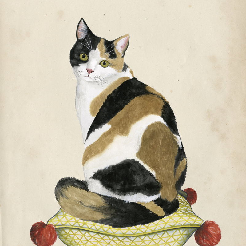 Lady Cat III, H 12 po x l 12 po x P 1,25 po