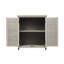 Banc de rempotage gris 31 po x 17 po x 36 po avec rangement et table en métal - Fabriqué à partir de pruche pour un grand jardin extérieur-875435666