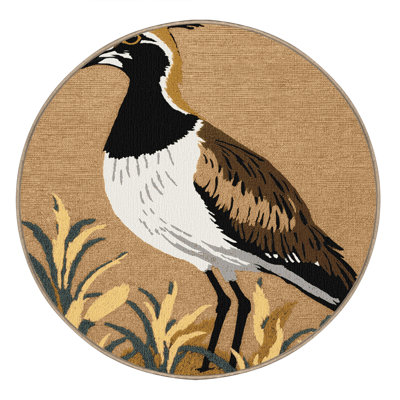 Washable Southern Lapwing Birds Area Rug