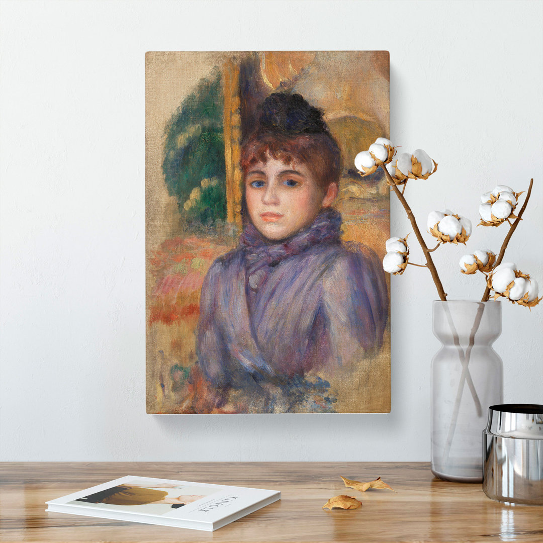 Portrait Of A Young Woman by Pierre-Auguste Renoir - Wrapped Canvas