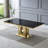 70.08" Rectangular Faux Marble Top Pedestal Dining Set-107486279