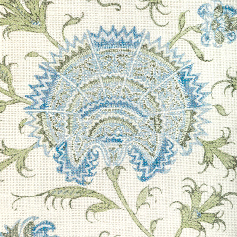 Indiennes Floral Fabric, Sea