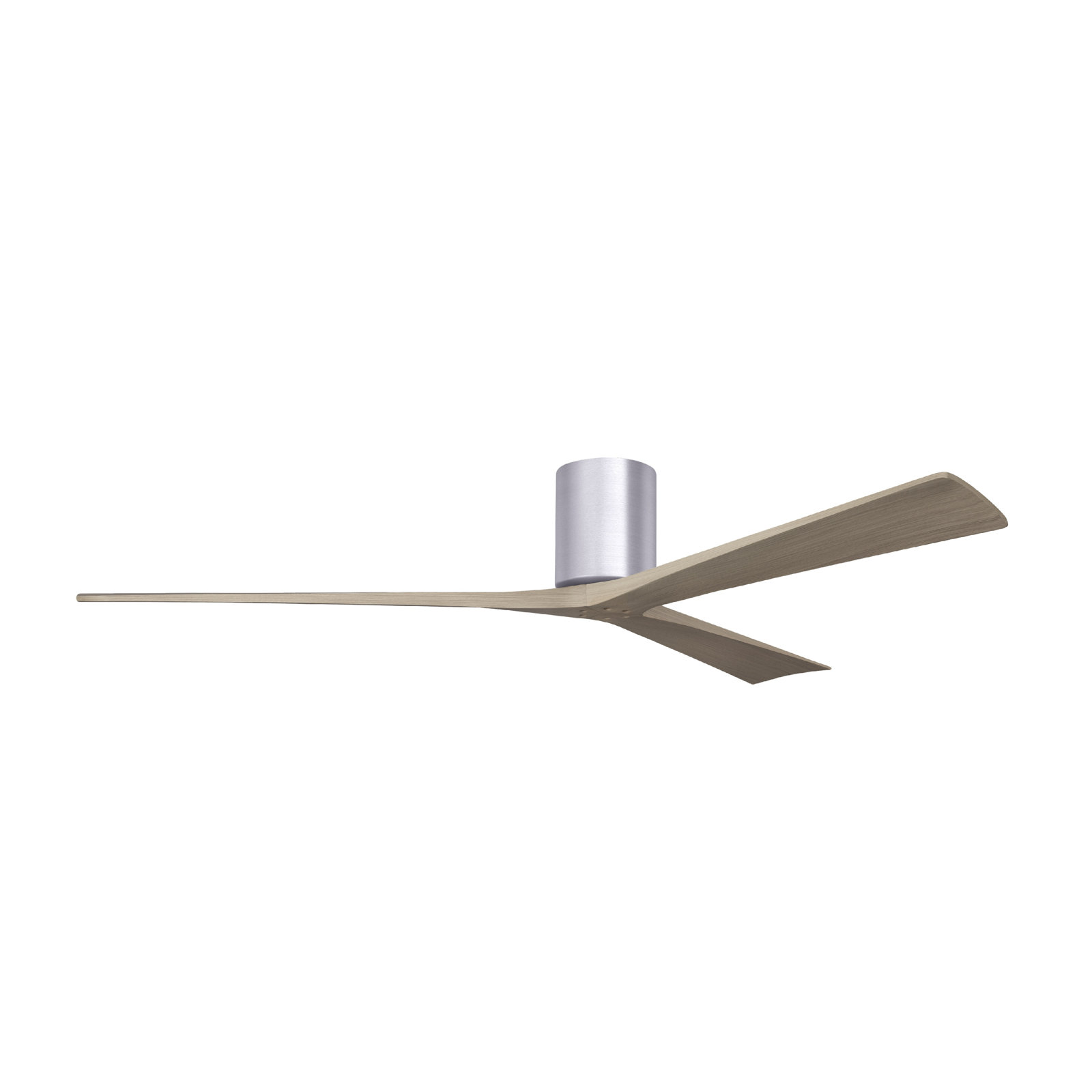 Olivier 3 Blade Ceiling Fan, Brushed Nickel, Gray Ash Tone, 72"