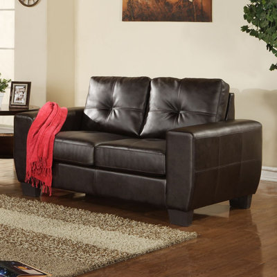 Gasper Faux Leather Loveseat