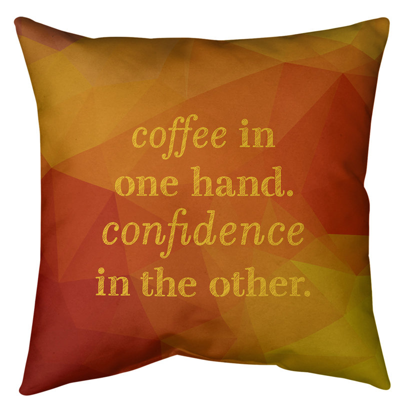 Coussin de sol en pierres précieuses café et confiants, Jaune ambre, H 36 po x l 36 po