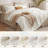 Bedsure Queen 4-Piece Bed-in-a-Bag Set – Coconut Milk & Natural, Boho Contrast Design-124088257