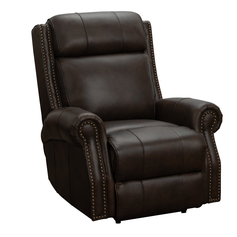 Ahouh Power Recliner, Ashford Walnut Split Grain Leather