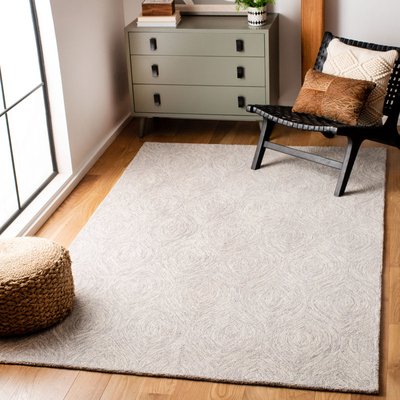 Vedika Hand Tufted Wool And Cotton With Latex Abstract, Rectangle 8' x 10'