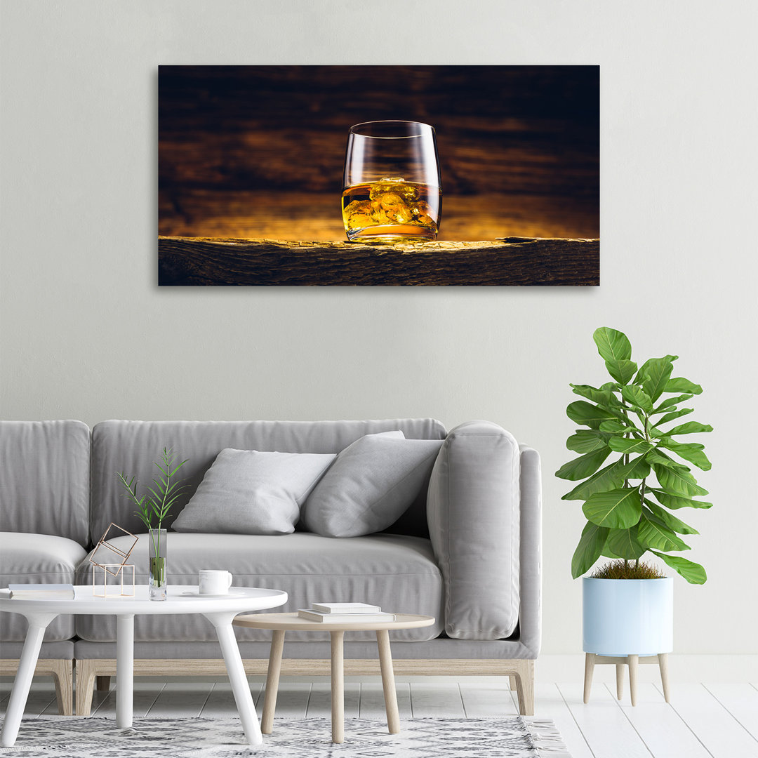 Bourbon im Glas - Kunstdrucke auf Leinwand - Wrapped Canvas