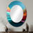 Rainbow Colors Symphony III - Abstract Oval Decorative Mirror On Metal-1066531162