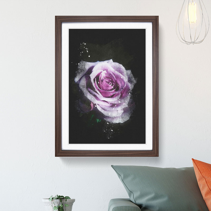 The Pale Purple Rose - Framed Print, Walnut Framed, 87cm H x 62cm W x 2cm D