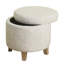 Repose-pieds de rangement rond de 19 po Asha Mid
