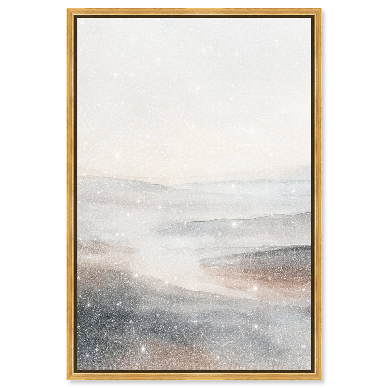 Desert Mirage Canvas Abstract Print by Oliver Gal, Black Frame, 10 x 15, 46"H x 31"W, Gold Frame