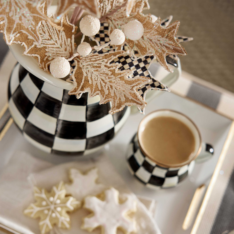 Check Mug, Black/White