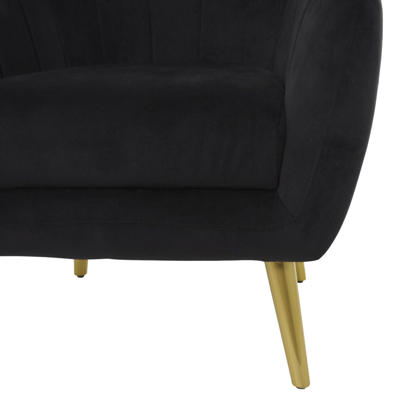 Chaise d'appoint en polyester, Polyester noir