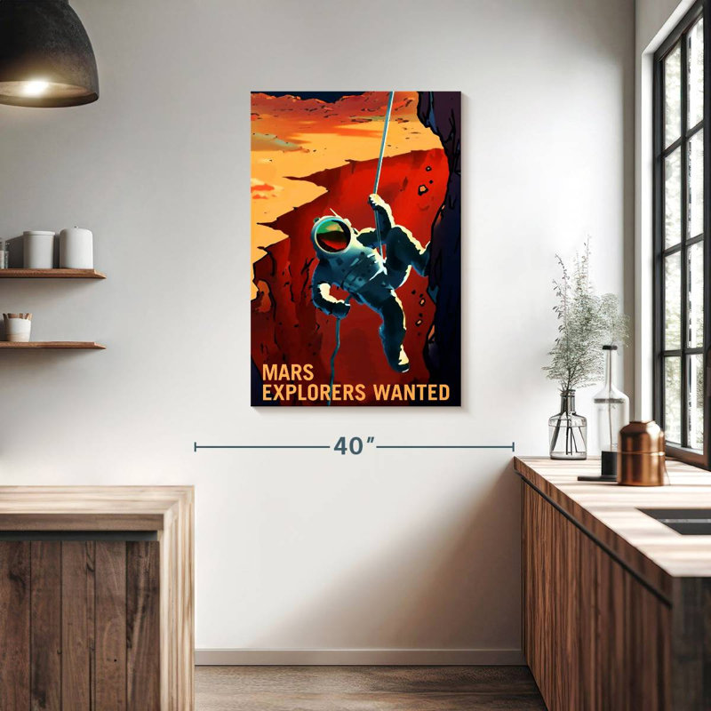 Oberle Mars Explorers Wanted Poster VII, 39" H x 26" W