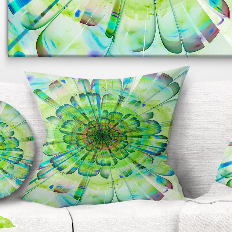 Coussin décoratif à fleur de fleurs digital light, 16 po x 1 po, Coussin décoratif