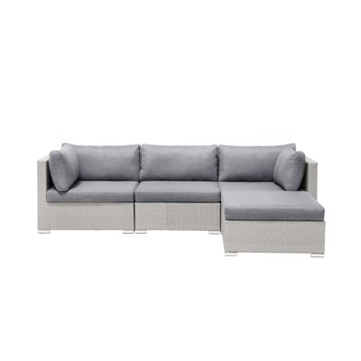 Mahie 4 Seater Rattan Corner Sofa Set