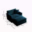 Fauteuil d'appoint moderne avec repose-pieds, fauteuil club en chenille et fauteuil de lecture pour chambre à coucher-1259111316