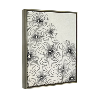 "Red Barrel Studio®", fleurs abstraites encadrées sur toile flottante par Grace Popp