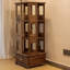 Bibliothèque rotative en bois massif Nut-Brown
