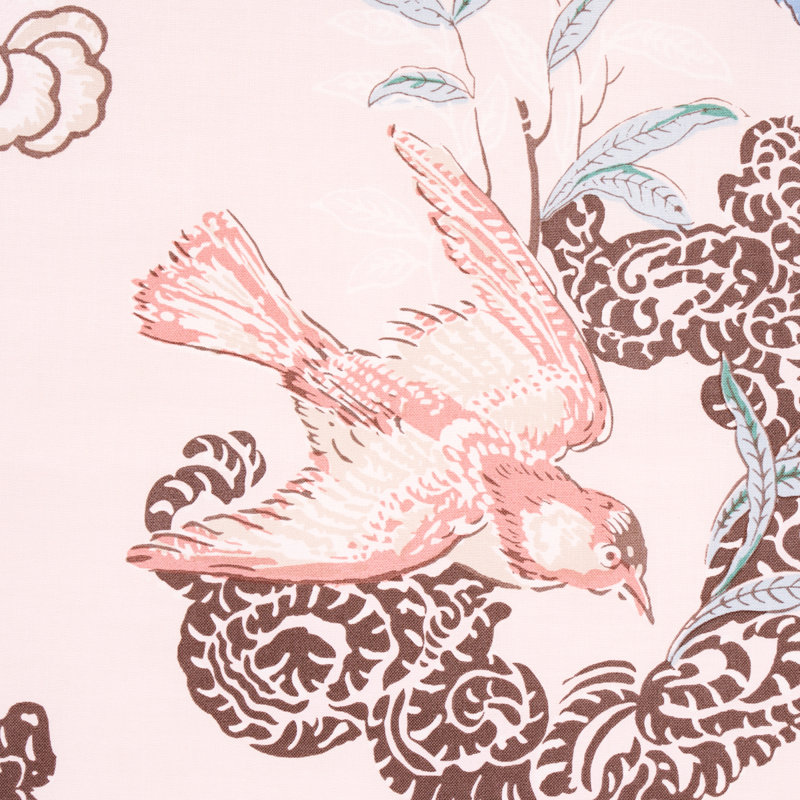 Schumacher x Miles Redd Peacock Fabric, Blush