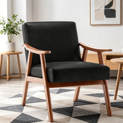 Chaise d'appoint en bois avec pieds robustes