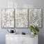 «Sand Glyphs I», ensemble de 3 reproductions encadrées sur toile-91891083-91891084