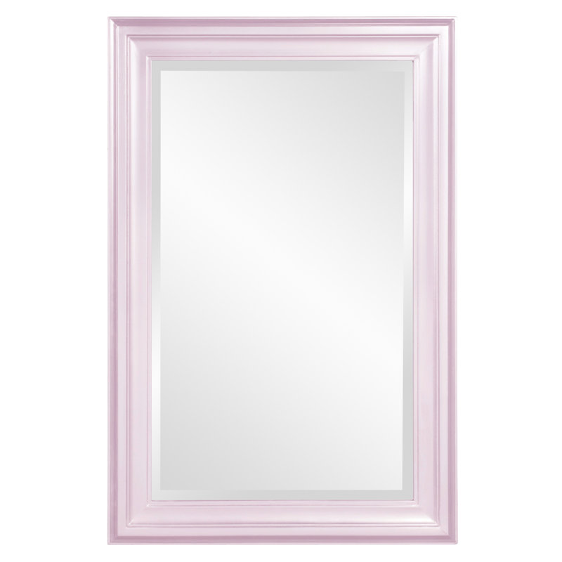 Cyrus Wood Rectangle Wall Mirror, Lilac
