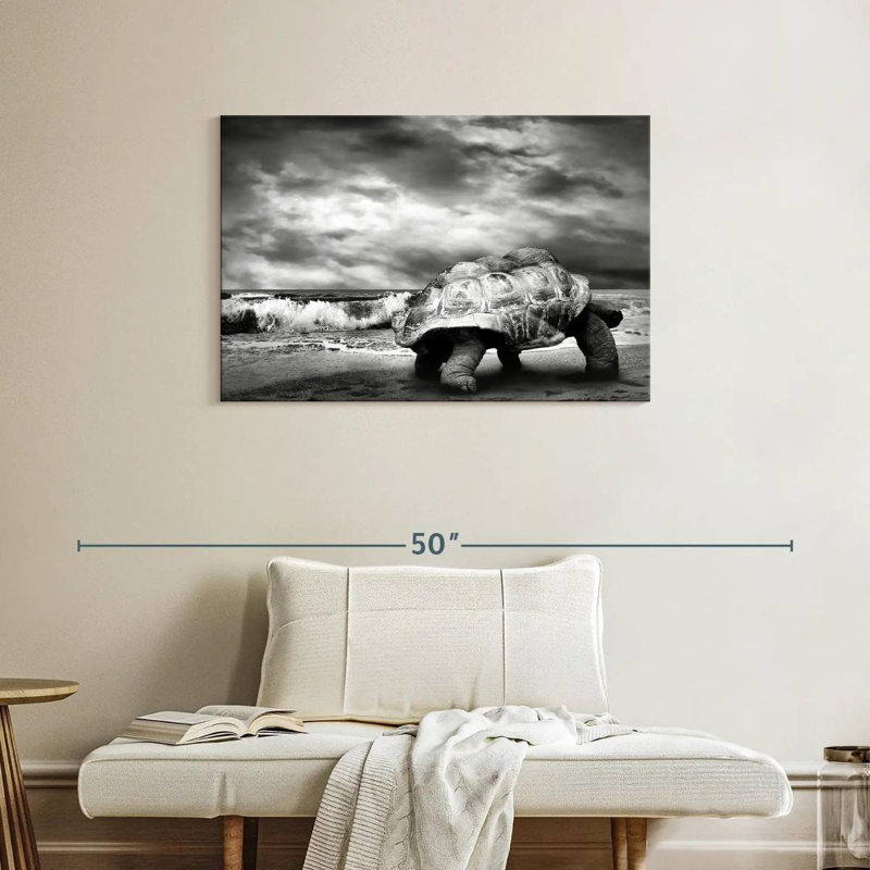 Brampt Giant Turtle BW, 24" H x 36" W