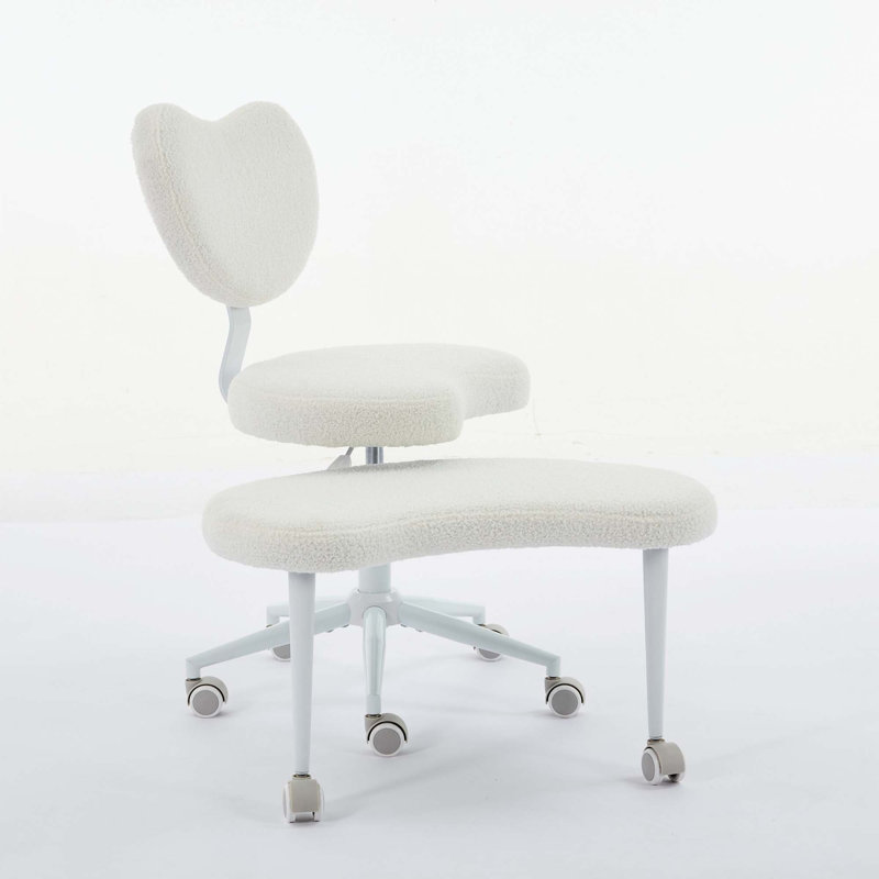 Meditation Chair Plus, Cross Legged Chair With Wheels, Ivory