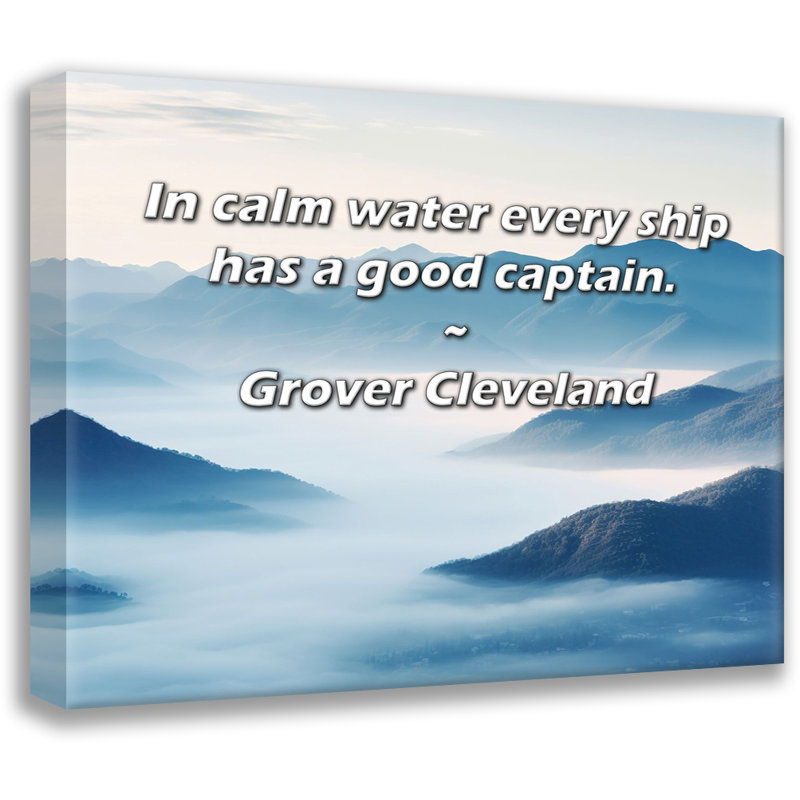Toile tendue Artsy Quote par Grover Cleveland, H 28 po x l 40 po
