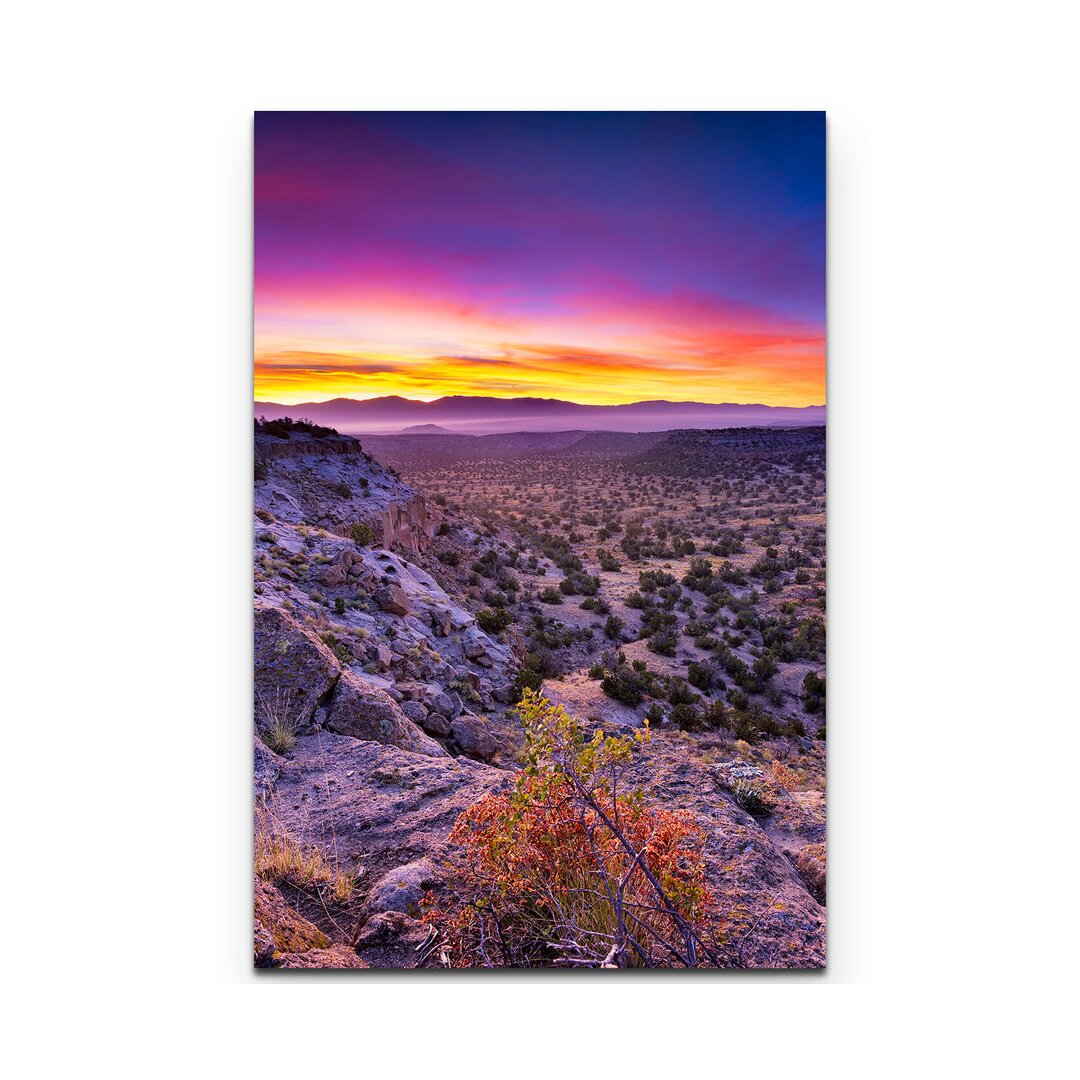 Leinwandbild Sonnenaufgang über Bandelier National Monument