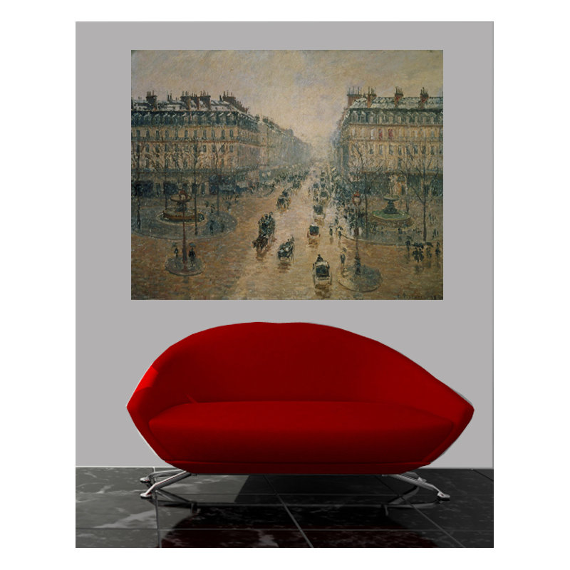 Adhésif décoratif Pissaro, Avenue de l'Opéra (1898), H 48 po x l 60 po