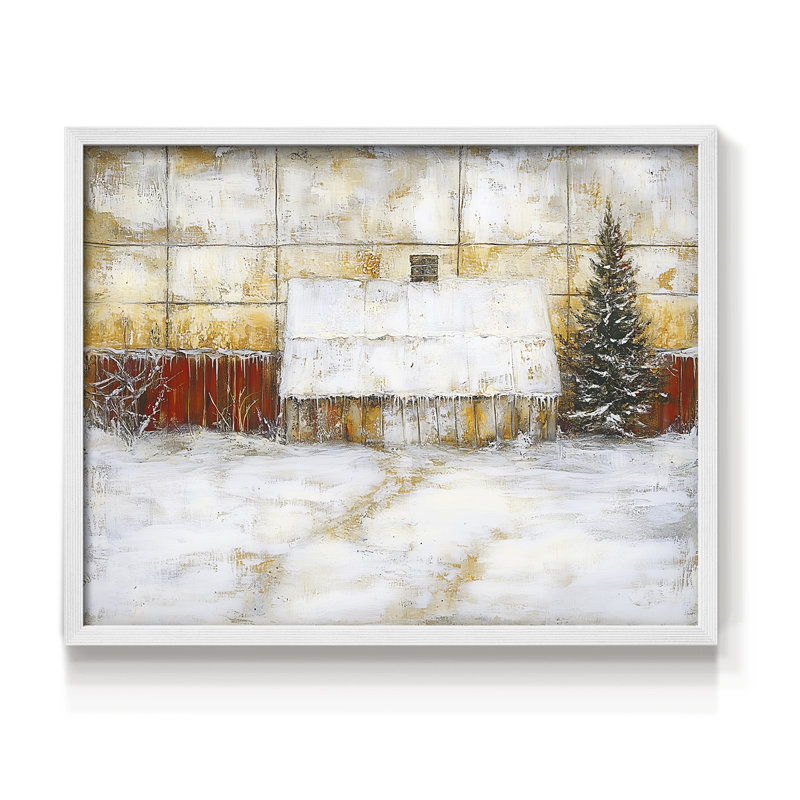 Chirstmas Art-CLX III - Reproduction encadrée - Restickable, H 11 po x l 14 po, Blanc