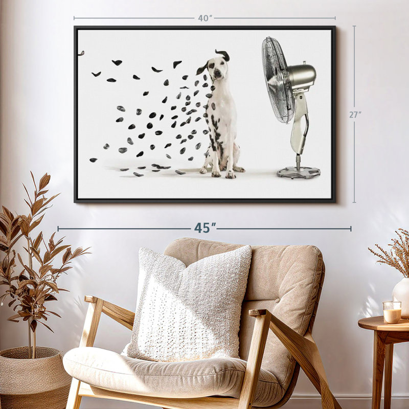 Impression sur toile à taches de vent dalmatiennes, H 40 po x l 27 po