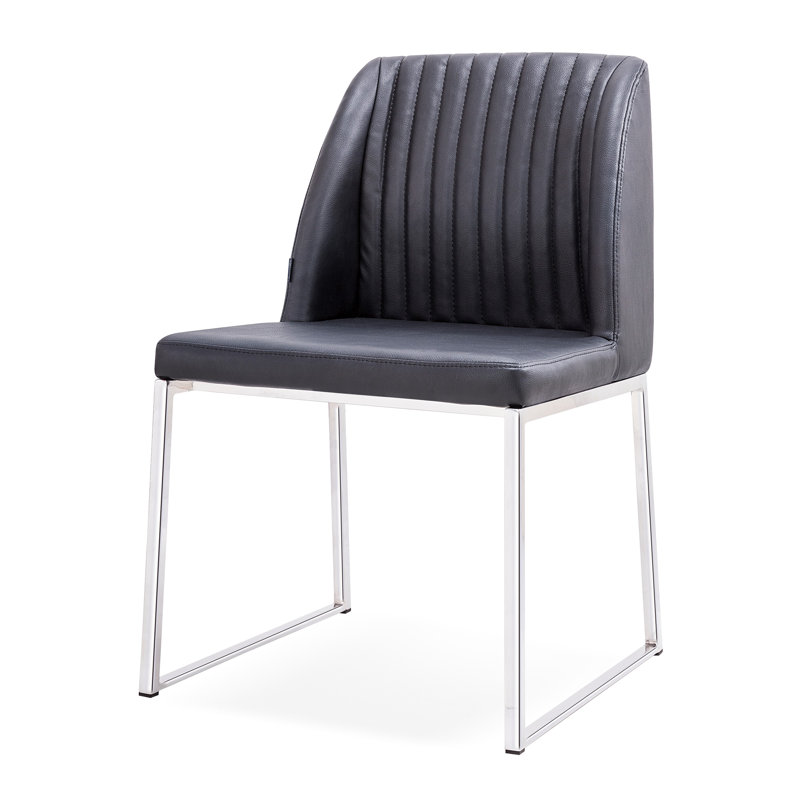 Chaise d'appoint Daphne, Noir/chrome