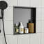Niche de douche en acier inoxydable 17 po x 15 po, noir bronze