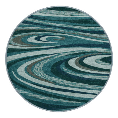 Tapis bleu lavable à la machine